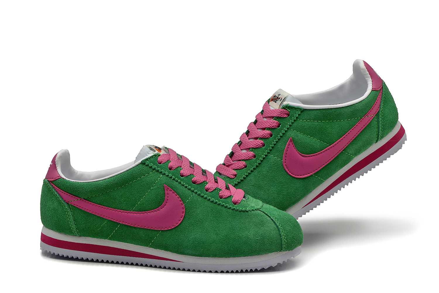 Nike Cortez Fur femme nike cortez discount green pink sport